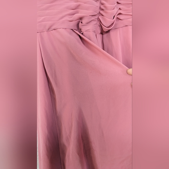 AW Bridal Becky Bridesmaid Prom Wedding Guest Midi Date Dress,10, Rose - Picture 4 of 8